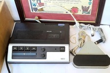 ORIGINAL 1987 - PHILIPS TRANSCRIBER SET ( similar to dictaphone ) - LOW USE