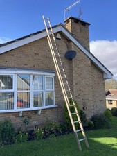 Wooden Aluminium Tread Extension Ladder