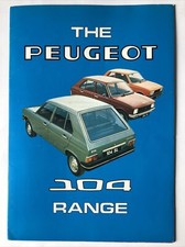 Peugeot 104 Range Brochure & Adverts  A4 Pages Perfect & Rare 1976/77 on