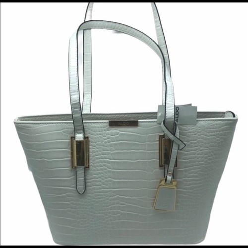 Aldo white croc embossed - white,