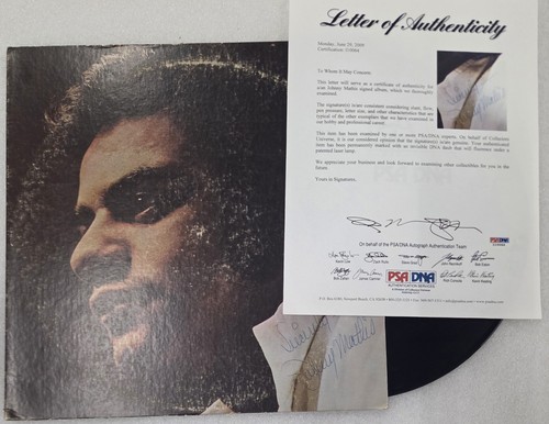 Johnny mathis psa signed - psa,