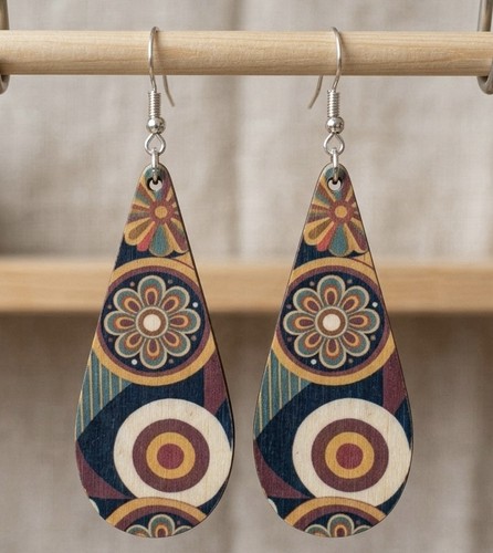 Retro mod teardrop wood - retro,