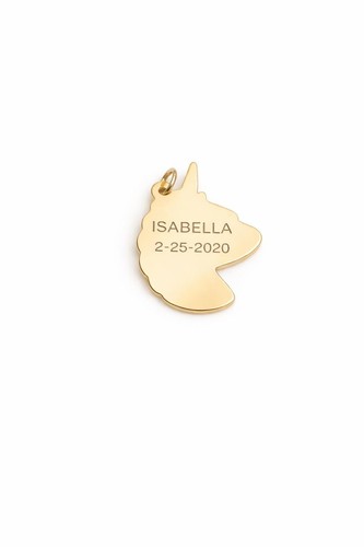 Unicorn pendant necklace 14k - unicorn,