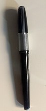 Cerruti 1881 Roller Pen (Black, Silver Clip) 