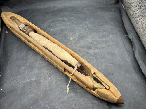 Vintage wooden weaving shuttle - vintage,