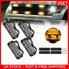 8x 12 LED Amber Strobe Hazard