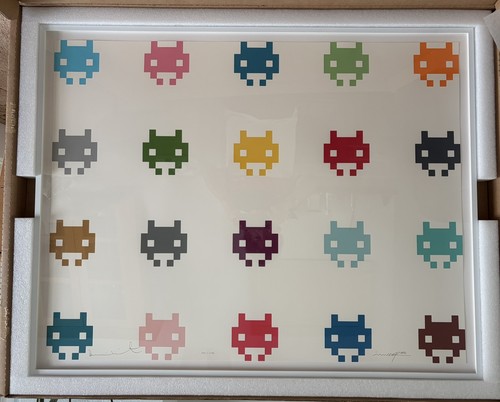 Damien hirst invader print - hirst,