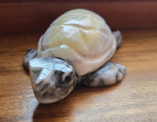 Vintage marble onyx turtle - vintage,