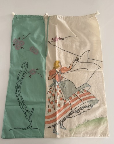 Vtg clothespin laundry - clothespin, bag