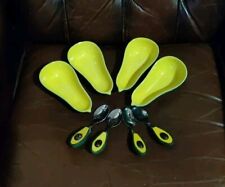 Unusual 1990s Avocado Bowls And Spoons.