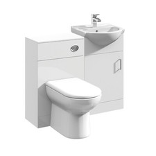 Bathroom 950mm Basin Vanity Unit & Sink Back to Wall Toilet Cabinet BTW Modern