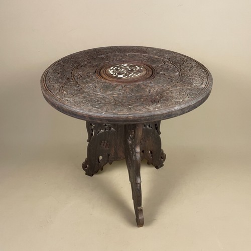 Indian wooden round - wooden, table