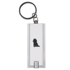 'Black Toy Poodle' LED Keyring