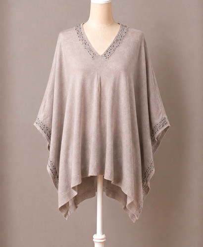 Evis beige knit - evis, beaded