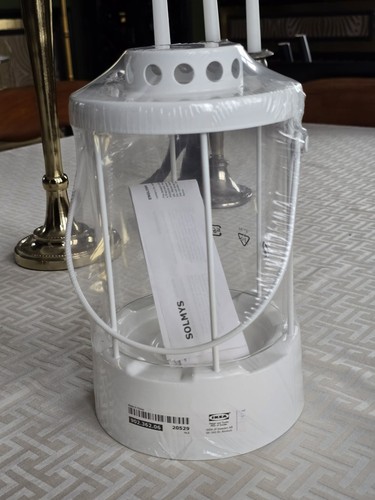 Ikea solmyd white lantern - white,