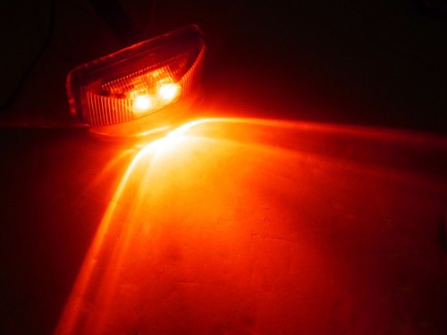 Red led snap - red, in