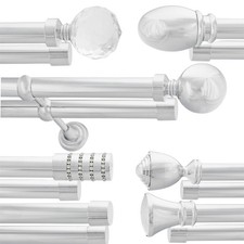 Double Metal Curtain Pole Set