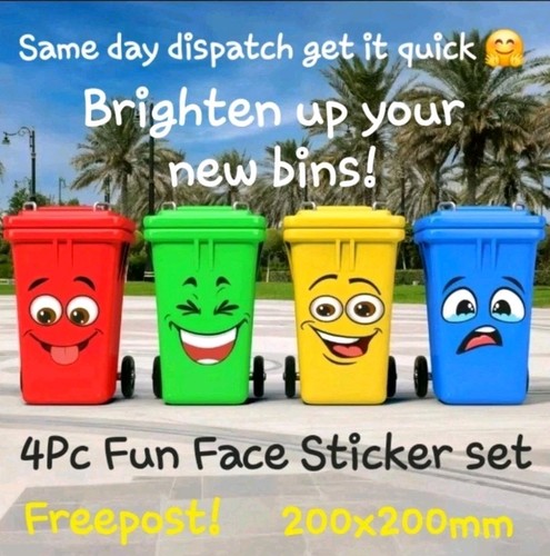 Bin stickers dustbin decals - bin,