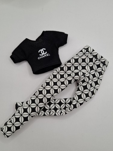 Black print trousers and - black,