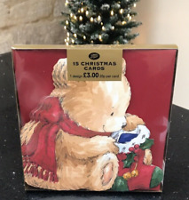 Vintage Boots Christmas Cards ~ 15 unused cards/envelopes ~ original sealed box