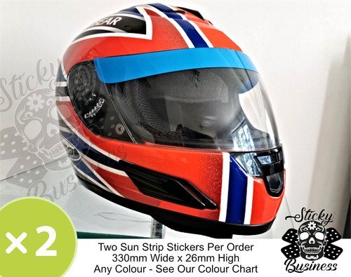 Helmet visor stickers - 2x,