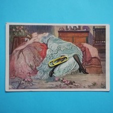 Erotic Risque Art Topless Lady Bed Bedroom - Publ. Wiener Kunst