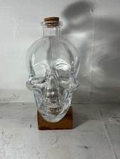 Empty Skull Head Glass Bottle Fill it with liquid of your own choice