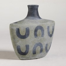 Zuri Stoneware Vase Grey Stone