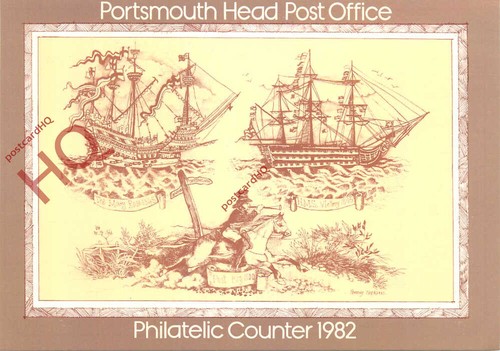 Postcard portsmouth head post - head,