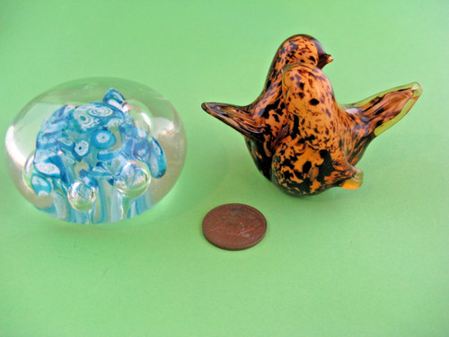Vintage glass paper weights - , x