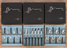 Joseph Rodgers Manhattan Cutlery +Rosewood Handles - 6 Place Settings in 3 Boxes
