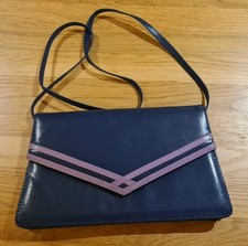 Jacques Vert Leather Bag, Navy