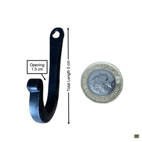 Cup hooks black hand - +black, forged