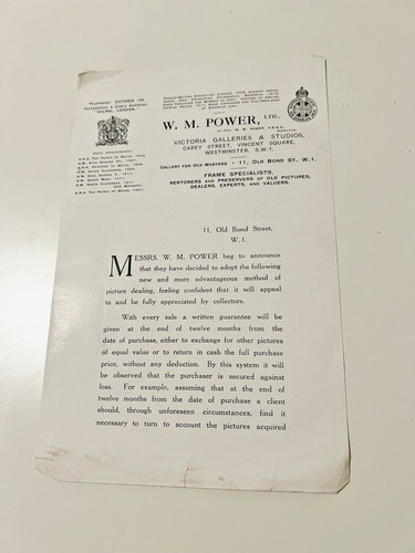 1920s power ltd letter - power,