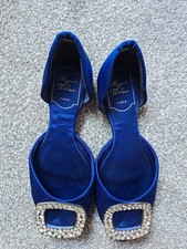Roger Vivier Blue Satin Dorsay