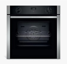Neff B3ACE4HN0B Single Oven Slide & Hide Built In Stainless Steel Black
