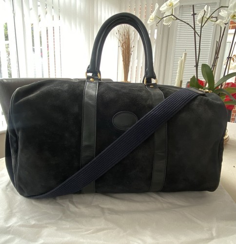 Vintage longchamp navy suede - longchamp,