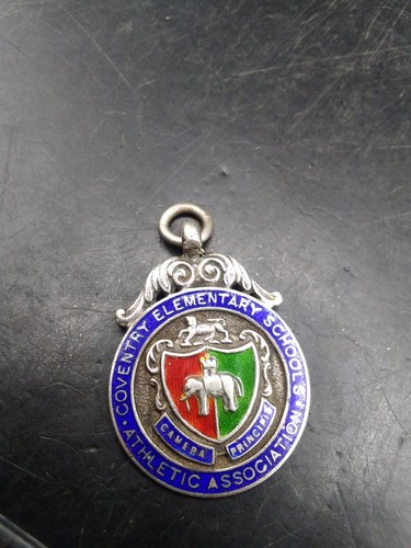 1939 silver enamel watch fob - 1939,