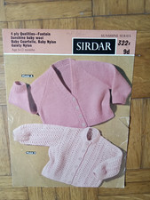 Vintage Sirdar 4 ply knitting pattern for shortie cardigans Age 6 - 12 months