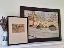 Winter Scene, Oil on Board