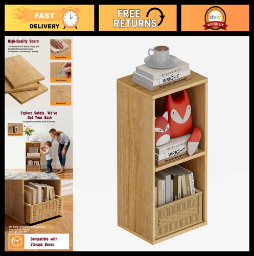 Wooden cube storage organizer - wooden,