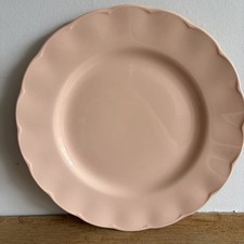 Vintage 1950s Small Dinner Plate Peach Petal Petal Ware England Scalloped 9"