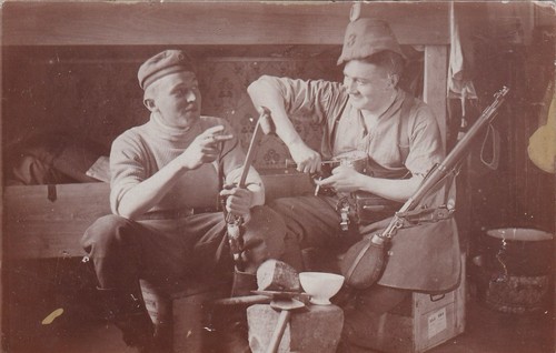Photo postcard soldiers in - postcard,