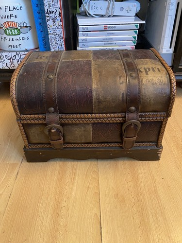 Small brown wood leather - brown,