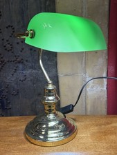 Bankers desk lamp with green - bankers,