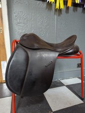 manor house saddlery show saddle suede 17.5 inches medium wide brown