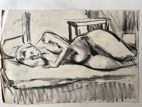 Phipps charcoal drawing - charcoal,