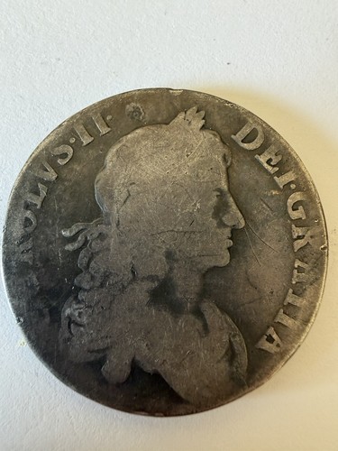 1664 charles silver crown - charles, ii