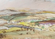 Original Watercolour  & Conte