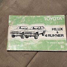 1984 Toyota 4WD Truck & 4Runner Owners Manual User Guide Handbook Operator D10